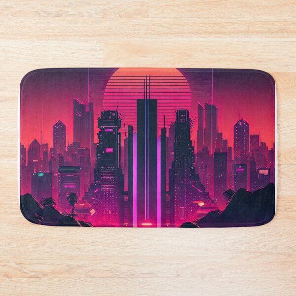 Artikelvorschau, synthwave sunset at dusk entworfen und verkauft von artyficial-.