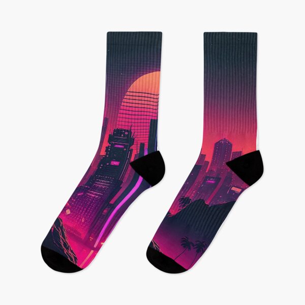 Artikelvorschau, synthwave sunset at dusk entworfen und verkauft von artyficial-.