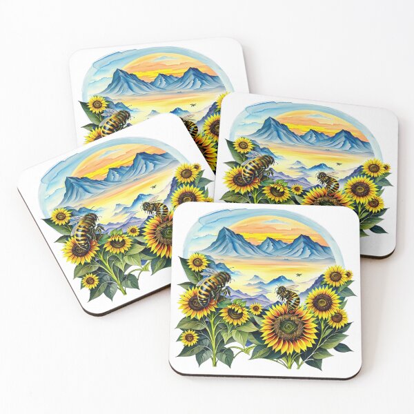 Item preview, Bee On A Sunflower designed and sold by letsgetinspired.
