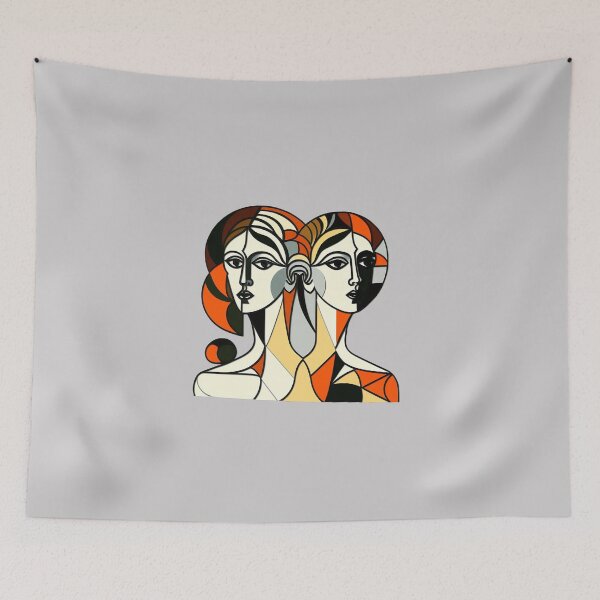 Item preview, Two girls - Cubism style designed and sold by Lobory.