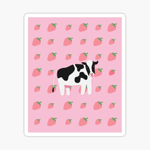 strawberry moo sticker sheet – Café de Yume