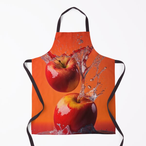Item preview, Two red apples are splashing into the water printart, wallart 6 designed and sold by jetaiart.