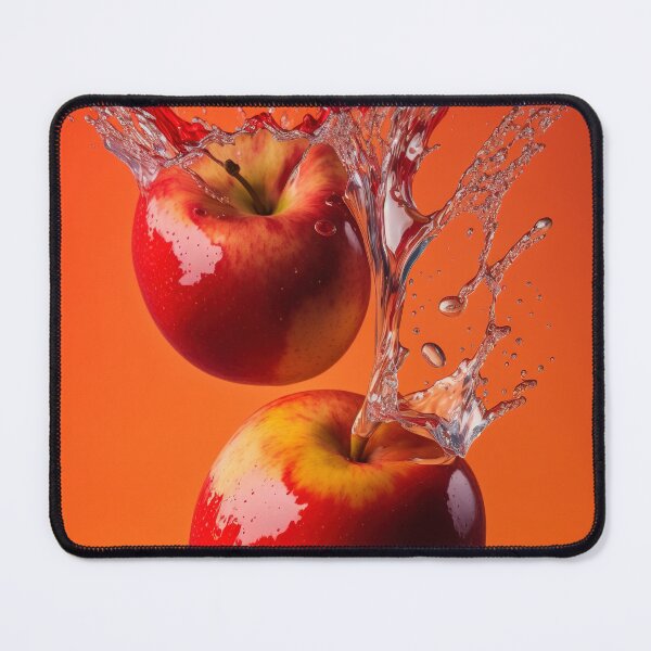 Item preview, Two red apples are splashing into the water printart, wallart 6 designed and sold by jetaiart.