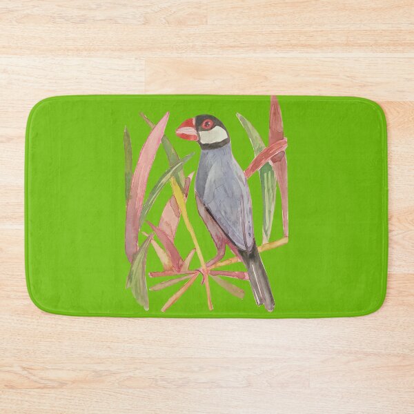 Item preview, Watercolor bird with colorful botanical garden  designed and sold by altairaleon.