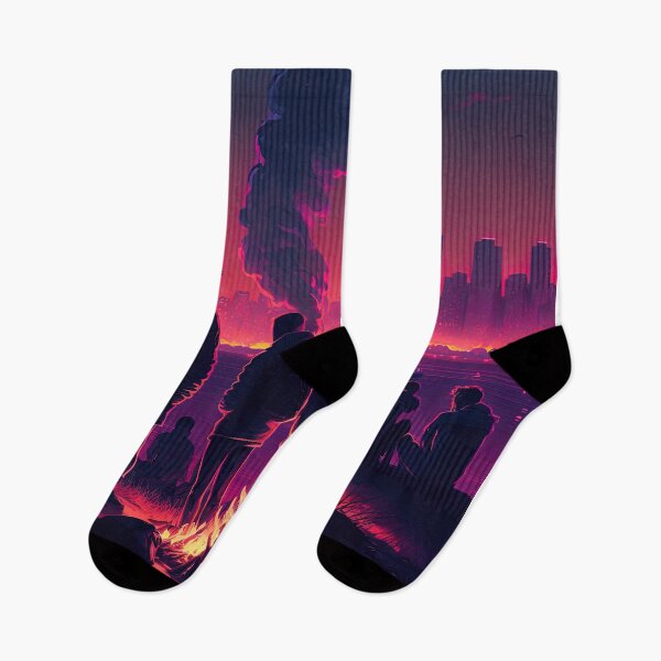Item preview, Friends Party at Campfire Synthwave designed and sold by artyficial-.
