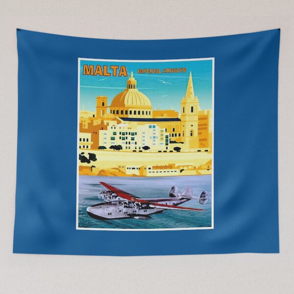 Item preview,  IMPERIAL AIRWAYS : Vintage Fly To MALTA Travel Advertising Print designed and sold by posterbobs.