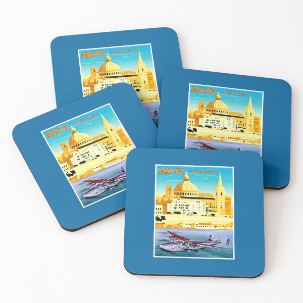 Item preview,  IMPERIAL AIRWAYS : Vintage Fly To MALTA Travel Advertising Print designed and sold by posterbobs.