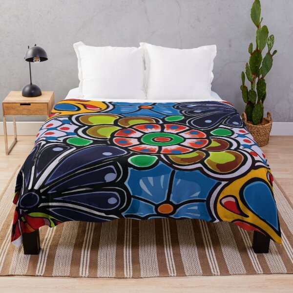 Item preview, Colorful handmade azulejo tile mexican talavera folk art designed and sold by T-Mex.