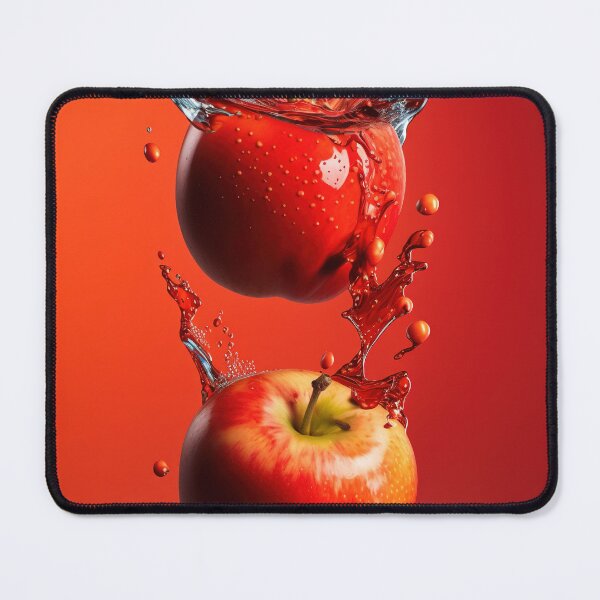 Item preview, Two red apples are splashing into the water printart, wallart 8 designed and sold by jetaiart.