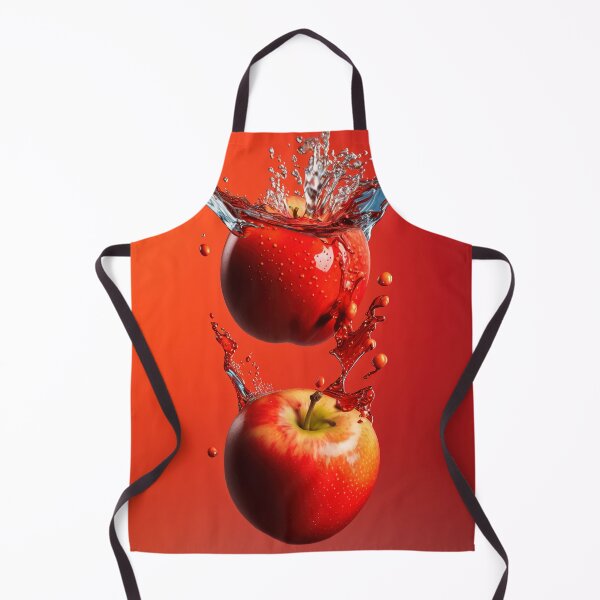 Item preview, Two red apples are splashing into the water printart, wallart 8 designed and sold by jetaiart.