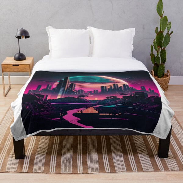 Item preview, Futuristic City at Dusk Synthwave designed and sold by artyficial-.