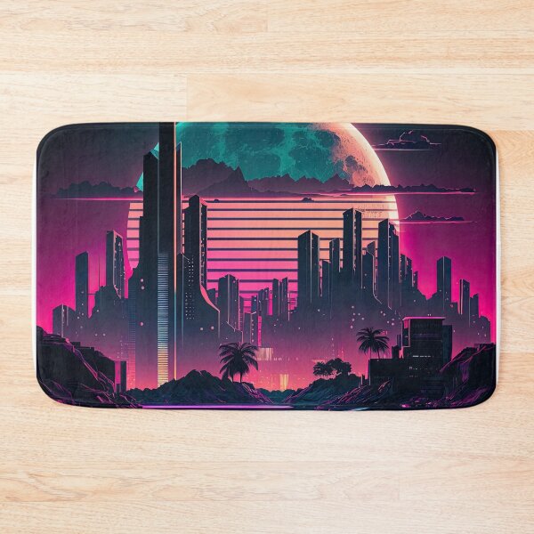 Artikelvorschau, Futuristic City at Dusk Synthwave entworfen und verkauft von artyficial-.