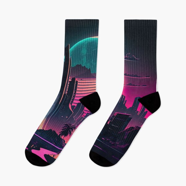 Artikelvorschau, Futuristic City at Dusk Synthwave entworfen und verkauft von artyficial-.