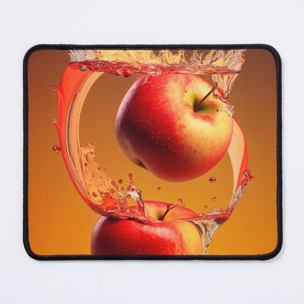 Item preview, Two red apples are splashing into the water printart, wallart 9 designed and sold by jetaiart.
