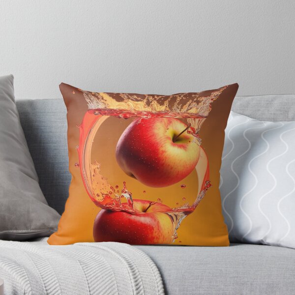 Item preview, Two red apples are splashing into the water printart, wallart 9 designed and sold by jetaiart.