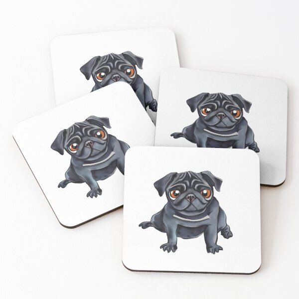 Item preview, Pug acuarela. Carlino animado. barro amasado de dibujos animados designed and sold by Doggymadness.