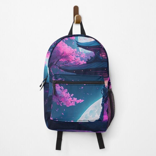 Item preview, japanese temple with samurai and cherry blossoms designed and sold by artyficial-.