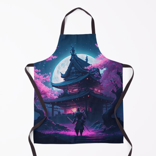 Item preview, japanese temple with samurai and cherry blossoms designed and sold by artyficial-.