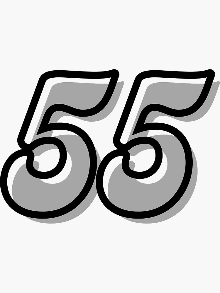 "Number 55" Sticker for Sale by mankindvm | Redbubble