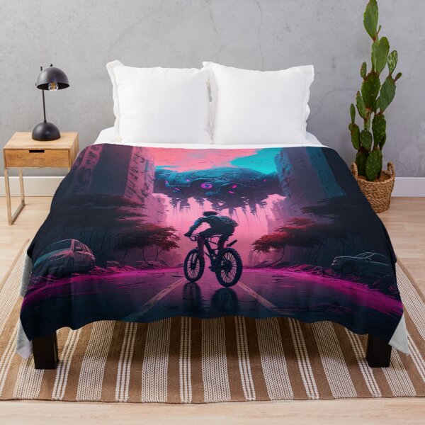 Aperçu de l'œuvre kid cycling monster ahead neon lights créée et vendue par artyficial-.