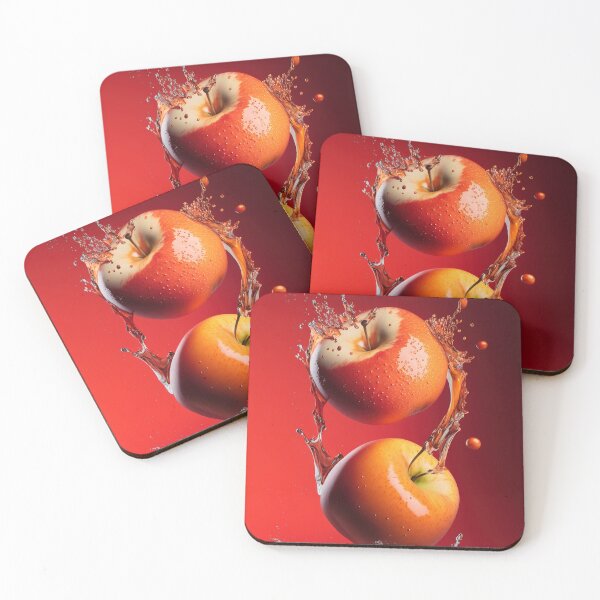 Item preview, Two red apples are splashing into the water printart, wallart 10 designed and sold by jetaiart.