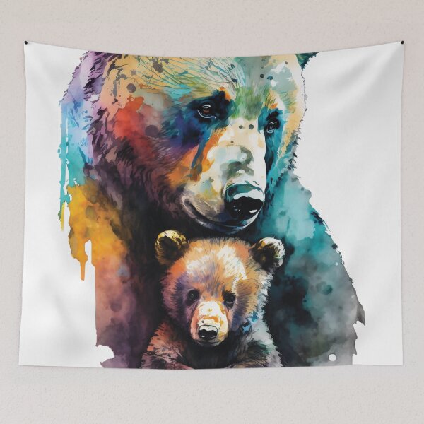 Item preview, Mother bear and cub designed and sold by sketchzen.