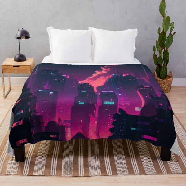 Item preview, synthwave city at night designed and sold by artyficial-.