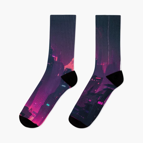 Item preview, synthwave city at night designed and sold by artyficial-.