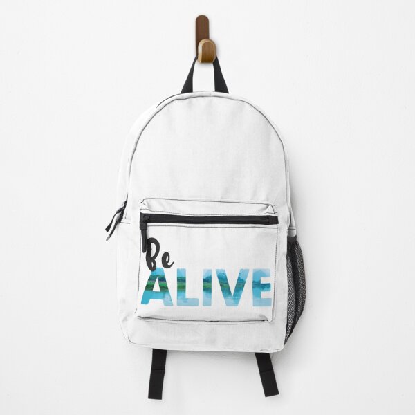 Item preview, Be ALIVE Text Quote Design, mountain lake reflection designed and sold by RiciPaneto.