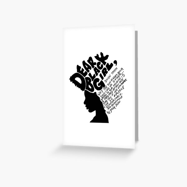 Dear Black Girl Greeting Card
