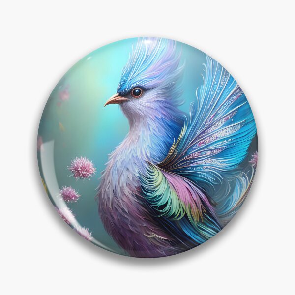 Item preview, Fantasy bird residing among roses designed and sold by magikman65.