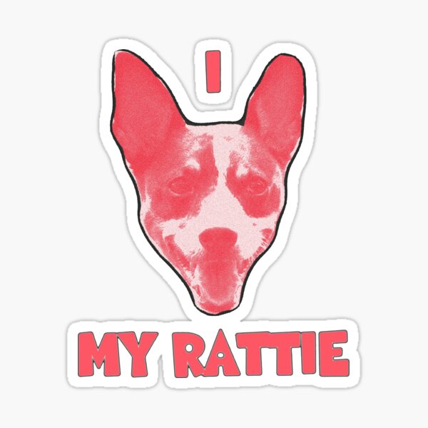 I Heart My Rattie Rat Terrier Sticker