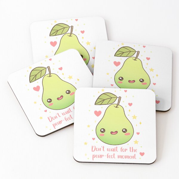 Item preview, Don't wait for the pear-fect moment cute pear pun  designed and sold by Yarafantasyart.