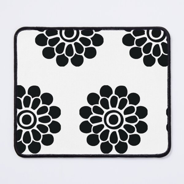 Item preview, black floral patterns designed and sold by IftinDesigns.