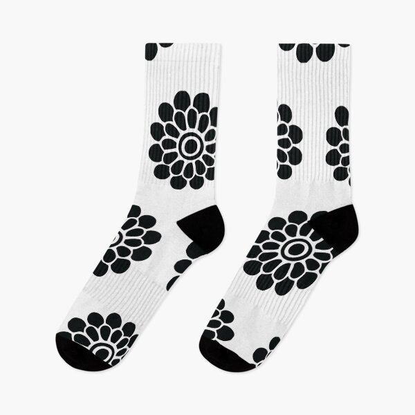 Item preview, black floral patterns designed and sold by IftinDesigns.
