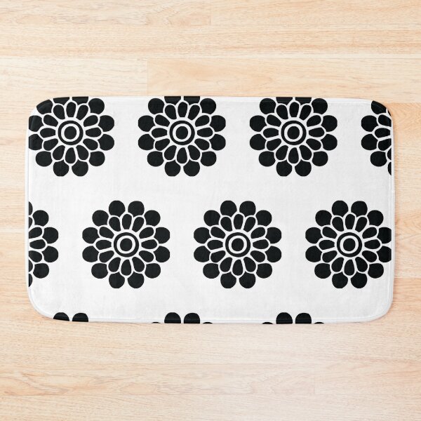 Item preview, black floral patterns designed and sold by IftinDesigns.