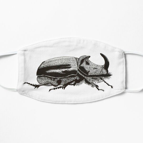 pointillism beetle Flat Mask