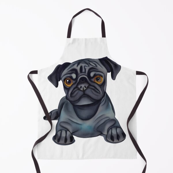 Item preview, Cute black pug. Animated Pug. Cartoon Pug. Black cartoon pug. designed and sold by Doggymadness.