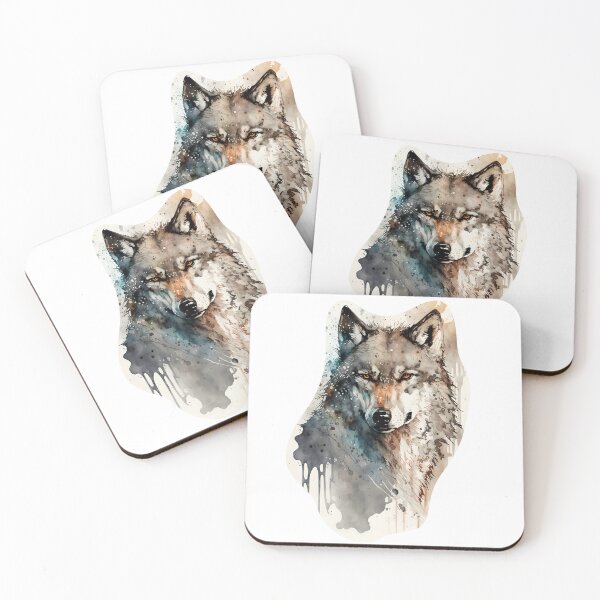 Item preview, Wolf watercolor designed and sold by Glenn Slingsby.