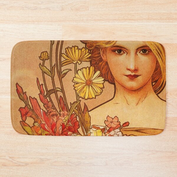Item preview, Art Nouveau Beauty with Flowers designed and sold by Buckwig.
