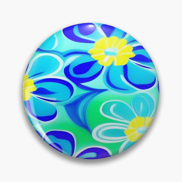 Item preview, Aqua Marine Teal and Brilliant Blue Flowers with Sea Green Backdrop  ra designed and sold by deniselynnimage.