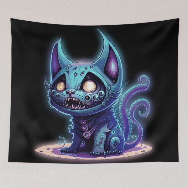 Item preview, Monster alien kitty! - horror and cat lovers! - Eldritch lovecraft inspired designed and sold by EldritchMagpie.