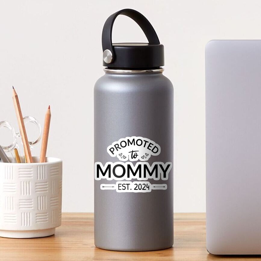 "Promoted To Mommy Est. 2024 II" Sticker for Sale by lemonpepper