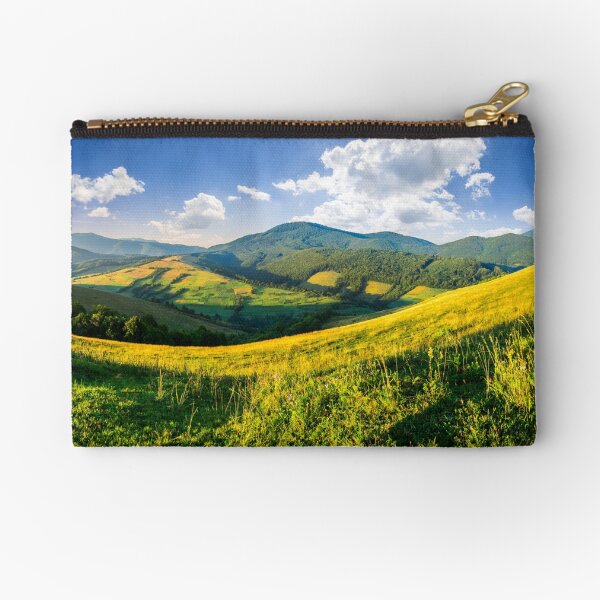 agricultural fields in mountains Zipper Pouch