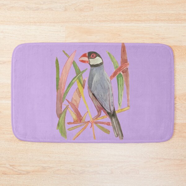Item preview, Watercolor bird with colorful botanical garden  designed and sold by altairaleon.