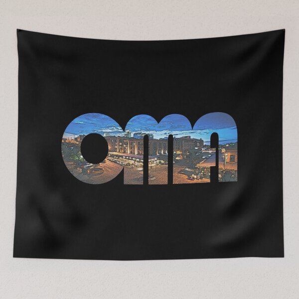 Item preview, Omaha, Nebraska OMA Dusk Cityscape designed and sold by CrabbyLobster.