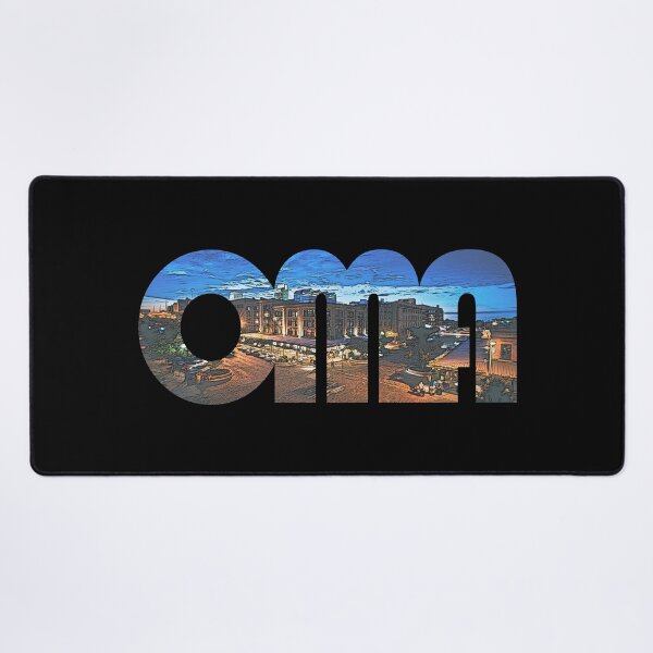 Item preview, Omaha, Nebraska OMA Dusk Cityscape designed and sold by CrabbyLobster.