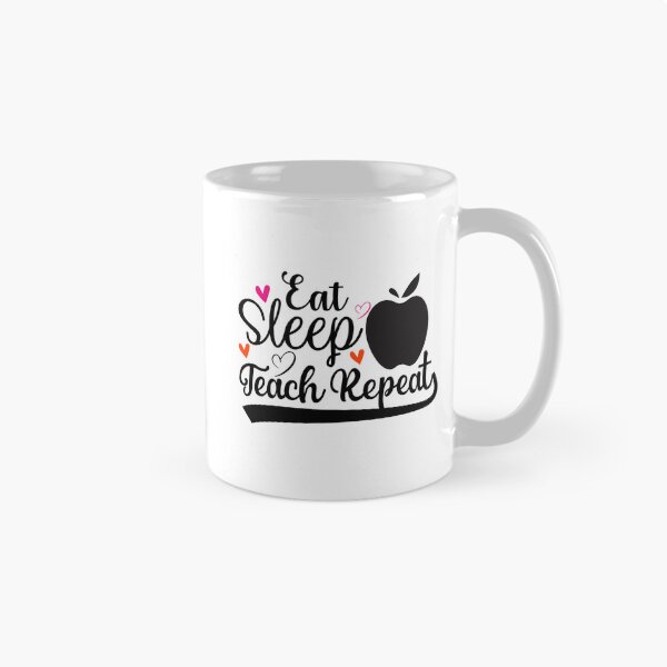 Item preview, EAT SLEEP TEACH REPEAT designed and sold by SticerOcean.