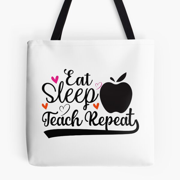 Item preview, EAT SLEEP TEACH REPEAT designed and sold by SticerOcean.