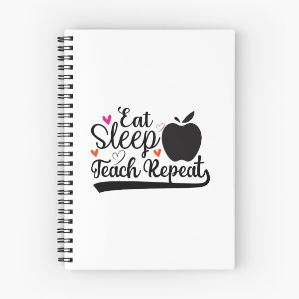 Item preview, EAT SLEEP TEACH REPEAT designed and sold by SticerOcean.